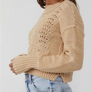 Free People Bell Song Sweater, Sandcastle, Size Small